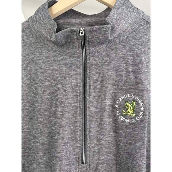 The Country Club Brookline 122nd US Open Golf Straight Down ¼ Zip Mens 2XL Grey - Picture 3 of 15